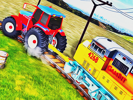 Image Chained Tractor Towing Train Simulator