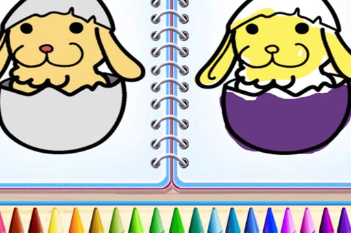 Image Coloring Bunny Book