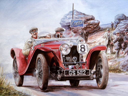 Image Painting Vintage Cars Jigsaw Puzzle 2