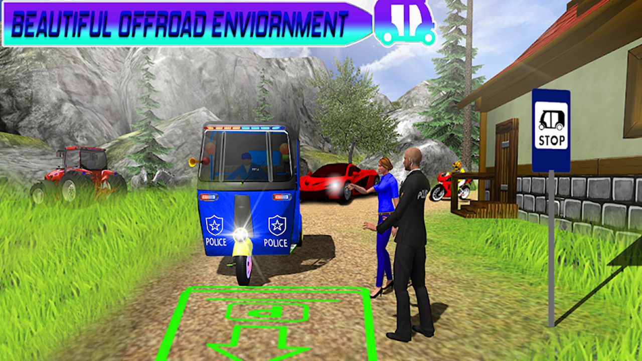 Image Police Auto Rickshaw Taxi Game