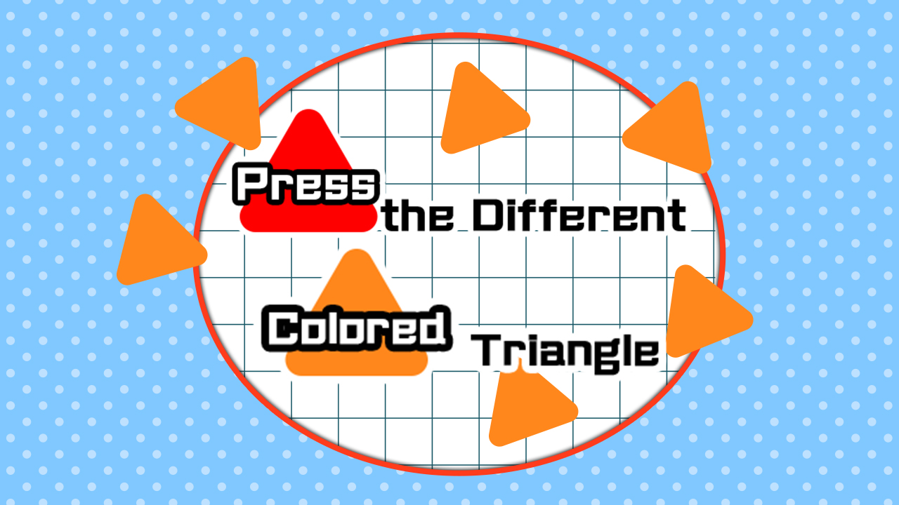Image Press the different Colored Triangle
