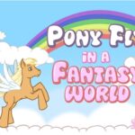 Pony fly in a fantasy world